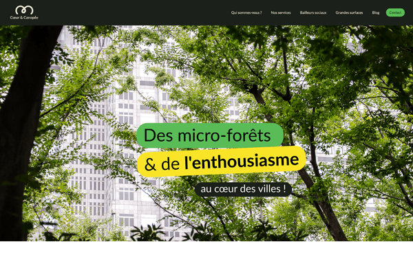 site wordpress coeur et canopee